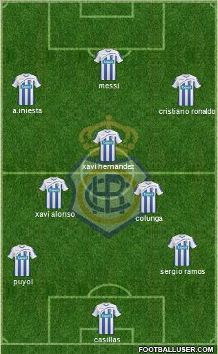 R.C. Recreativo de Huelva S.A.D. 3-4-2-1 football formation