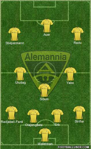 TSV Alemannia Aachen 4-3-3 football formation