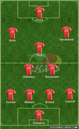 KV Oostende 4-5-1 football formation