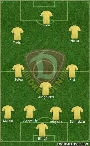 SG Dynamo Dresden 4-3-2-1 football formation