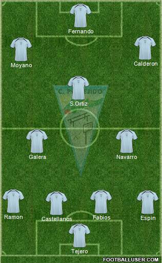 C.P. Ejido S.A.D. 3-5-2 football formation