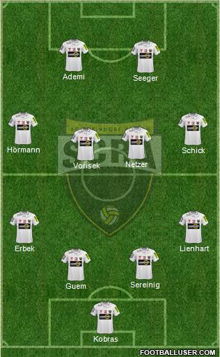 SCR Altach 4-4-2 football formation