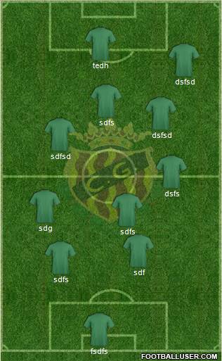 C. Gimnàstic Tarragona S.A.D. 4-5-1 football formation