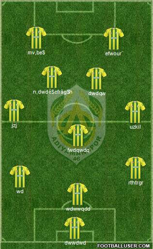 Adiyamanspor 4-5-1 football formation