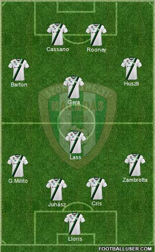 Haladás FC 3-5-2 football formation