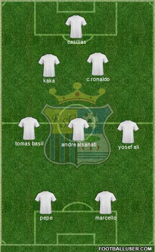 Real Sport Club Massamá 3-4-3 football formation