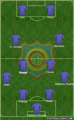 Madureira EC 4-4-2 football formation