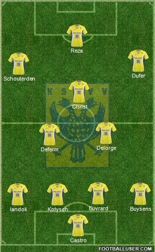 K Sint-Truidense VV 4-2-1-3 football formation