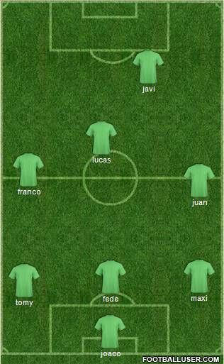 Acassuso 5-4-1 football formation