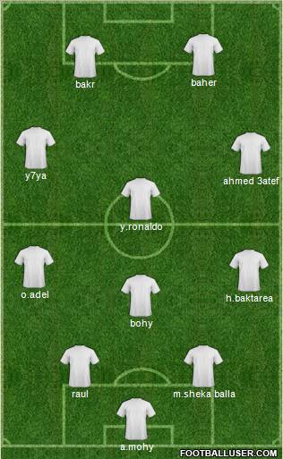 Masry Port Said 4-4-2 football formation