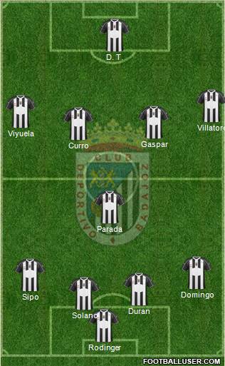 C.D. Badajoz S.A.D. 4-1-4-1 football formation