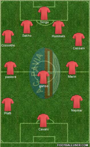 Pavia 4-3-3 football formation