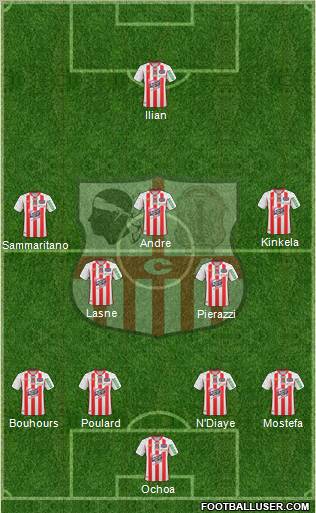Athletic Club Ajaccien Football 4-2-3-1 football formation