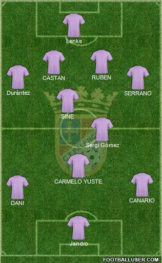 C.F. Palencia 4-2-3-1 football formation