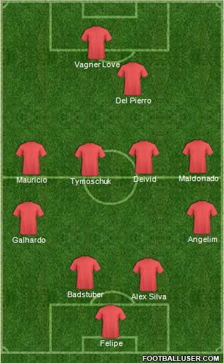 Flamengo EC de Arcoverde 4-3-2-1 football formation