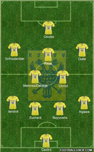 K Sint-Truidense VV 4-2-3-1 football formation