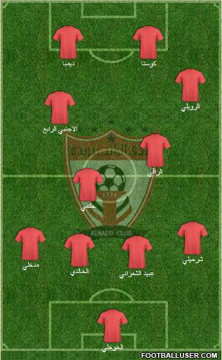 Al-Ra'eed 4-2-3-1 football formation