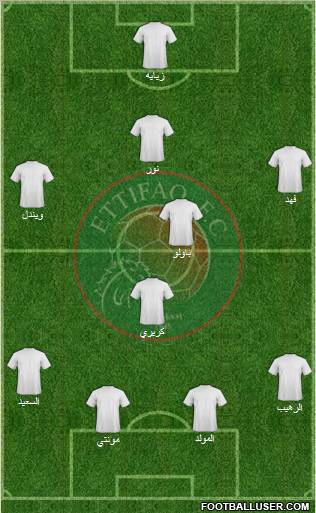 Al-Ittifaq (KSA) 4-5-1 football formation