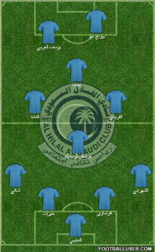 Al-Hilal (KSA) 4-3-3 football formation