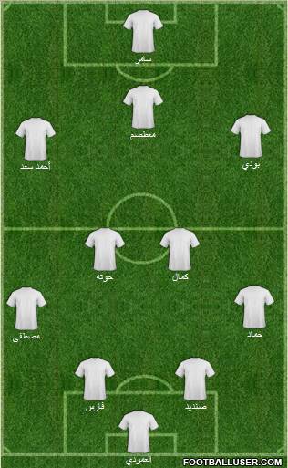 Europa League Team 5-4-1 football formation