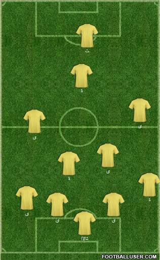 Ohod 4-2-3-1 football formation