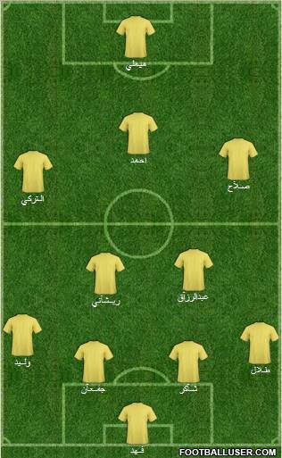 Al-Ittihad Wad Medani 3-5-1-1 football formation