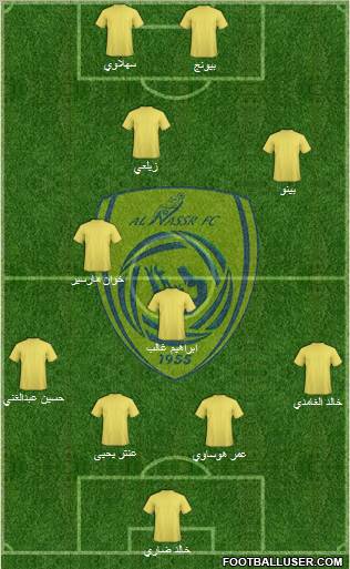 Al-Nassr (KSA) 4-1-2-3 football formation