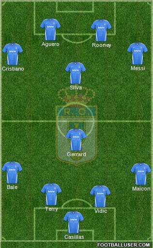 Real Oviedo S.A.D. 4-2-1-3 football formation