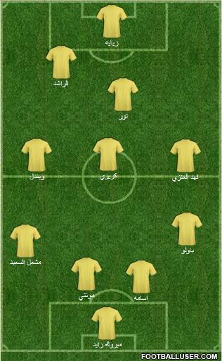 Al-Ta'ee 4-4-1-1 football formation