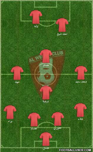 Al-Wahda (KSA) 4-4-2 football formation