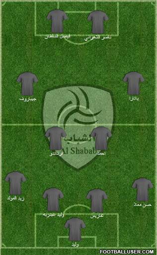 Al-Shabab (KSA) 4-4-2 football formation