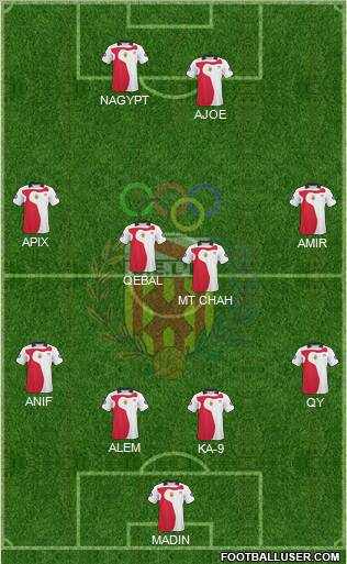 C.E. L'Hospitalet 4-4-2 football formation