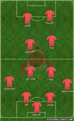 Al-Rayyan Sports Club 4-4-2 football formation