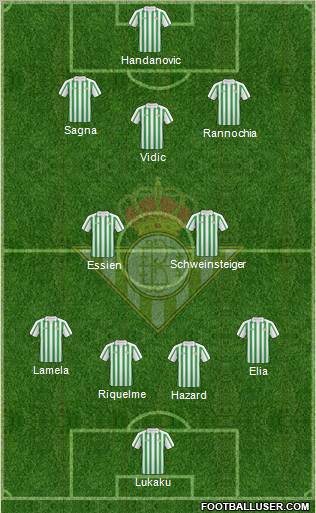 Real Betis B., S.A.D. 3-4-2-1 football formation