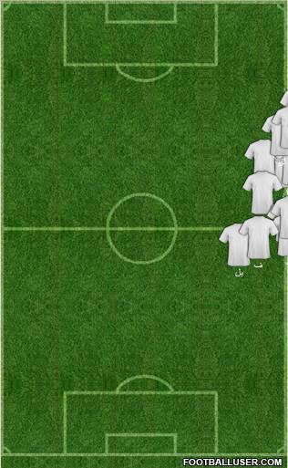 Ohod 5-4-1 football formation