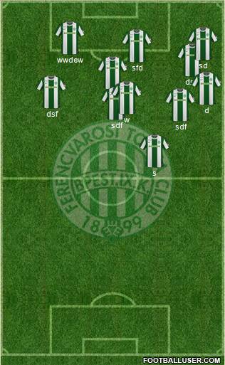 Ferencvárosi Torna Club 4-4-1-1 football formation