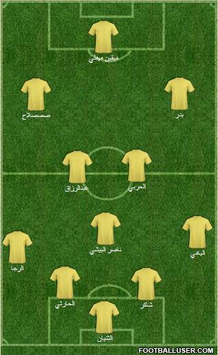 Al-Khaleej (KSA) 5-4-1 football formation