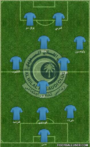 Al-Hilal (KSA) 3-5-2 football formation