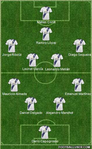 Deportivo Merlo 4-5-1 football formation