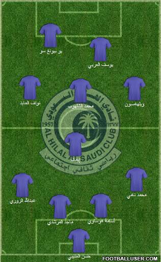 Al-Hilal (KSA) 4-4-2 football formation