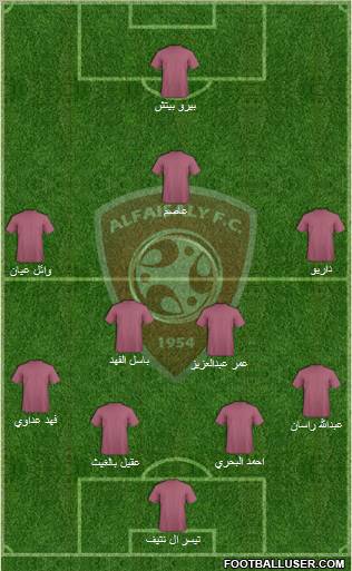 Al-Faysali (KSA) 4-2-3-1 football formation