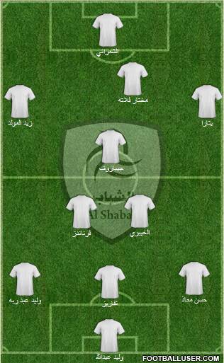 Al-Shabab (KSA) 3-5-2 football formation