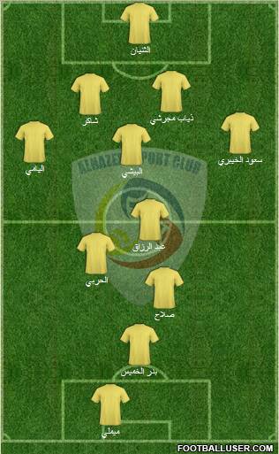 Al-Hazm football formation