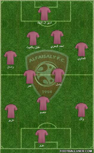 Al-Faysali (KSA) 4-2-3-1 football formation