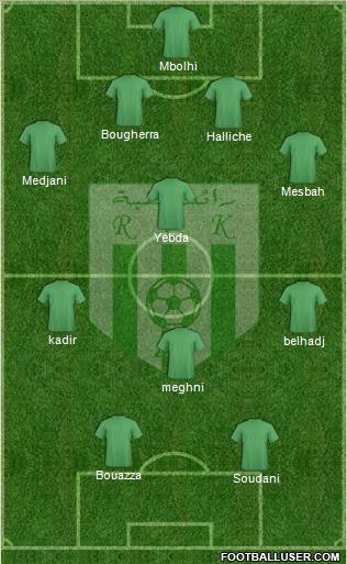 Raed Chabab Kouba 4-1-3-2 football formation