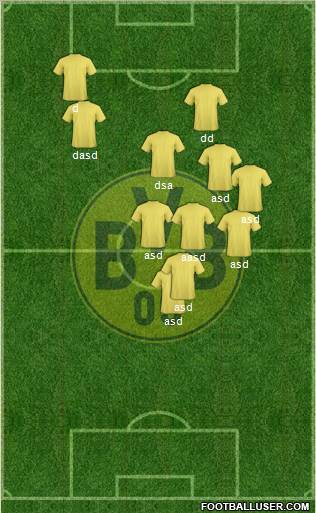 Borussia Dortmund 4-2-4 football formation