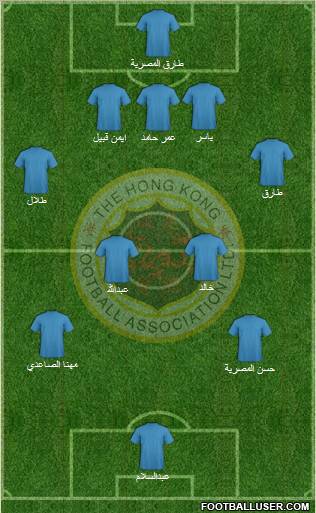 Hong Kong League XI 5-4-1 football formation