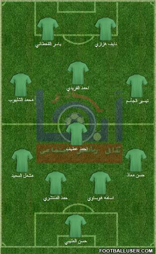 Abha 4-4-2 football formation