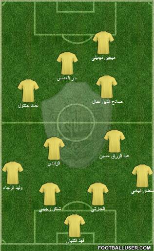Al-Ta'ee 4-2-2-2 football formation