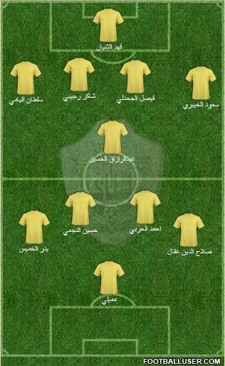 Al-Ta'ee 4-1-4-1 football formation